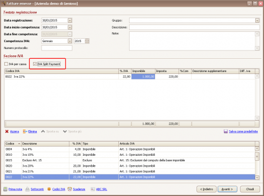 Split Payment - Registrazione guidata di Prima Nota