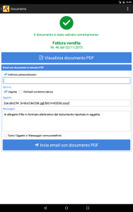 Visualizzazione e/o invio del documento in formato PDF